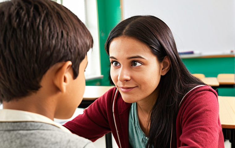 Empathy and Connection Beyond Language**
A compassionate TESOL instructor with an open, encouraging posture, making warm eye contact and subtly nodding to a diverse student in a modern, brightly lit classroom. The scene emphasizes active listening and non-verbal communication, fostering a genuine human connection that transcends language barriers. The student looks engaged, understood, and a subtle sense of trust and breakthrough is conveyed. Realistic, high-detail educational photography style with a warm, inviting atmosphere.
2. **Prompt for
