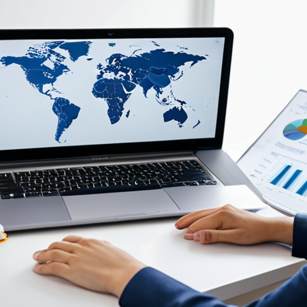 A professional TESOL instructor, fully clothed in modest business attire, sits thoughtfully at a modern desk, actively working on a laptop. The laptop screen prominently displays a clean, well-designed online portfolio interface, showcasing various educational content sections. The background is a bright, professional home office with subtle, blurred educational elements like books or a world map. Perfect anatomy, correct proportions, natural pose, well-formed hands, proper finger count. Professional photography, high quality, studio lighting, soft focus background. Safe for work, appropriate content, fully clothed, professional, family-friendly.