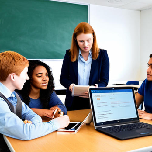 Home 6 TESOL 강사가 알아야 할 최신 연구 - Flipped Learning in Action**
Prompt: "A diverse group of fully clothed students engaged in a collab...